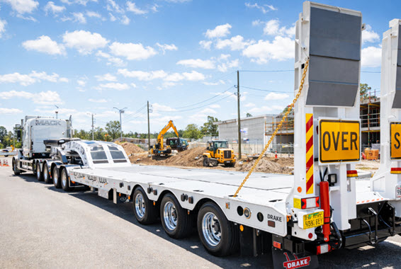 Heavy haulage float for machinery transport across South East Queensland